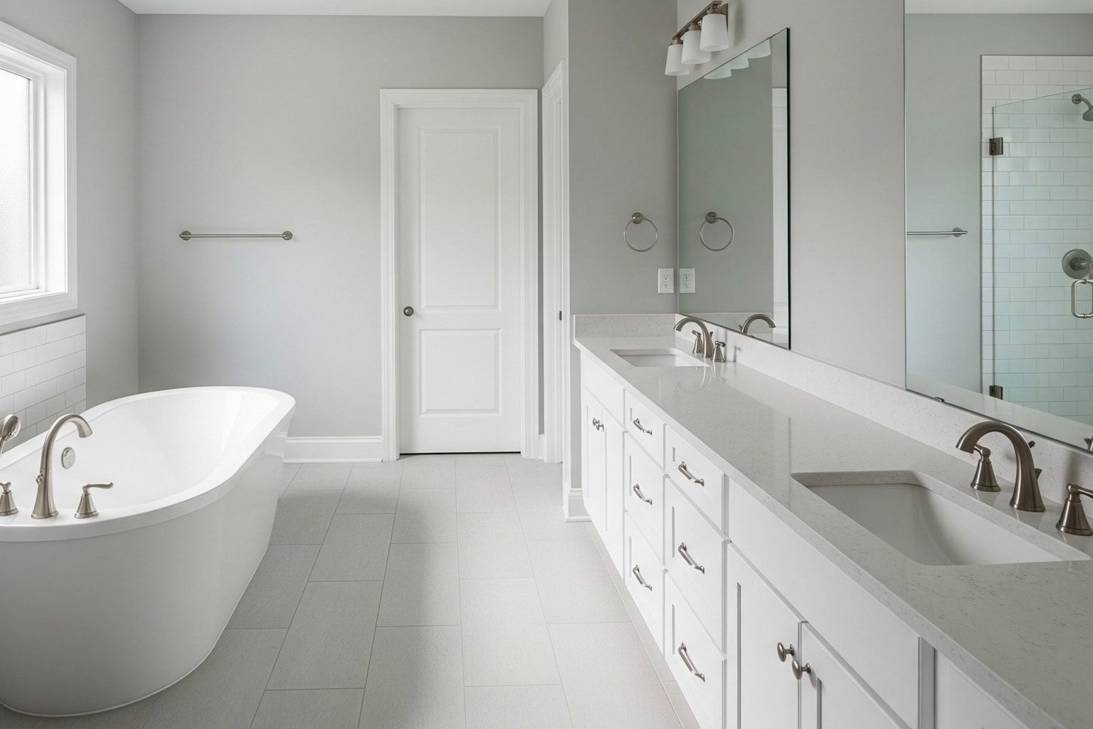 Piedmont bathroom vanity upgrade Custom vanity and storage in a Piedmont bathroom renovation