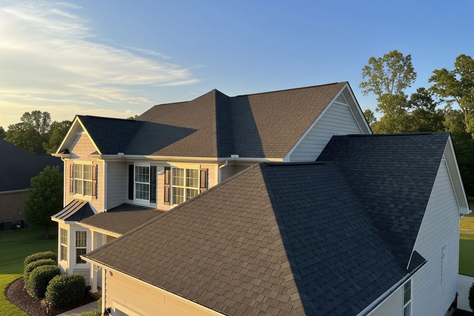 Asphalt shingle roof installation in Anderson SC Asphalt shingle roof installation on a residential home in Anderson, SC.