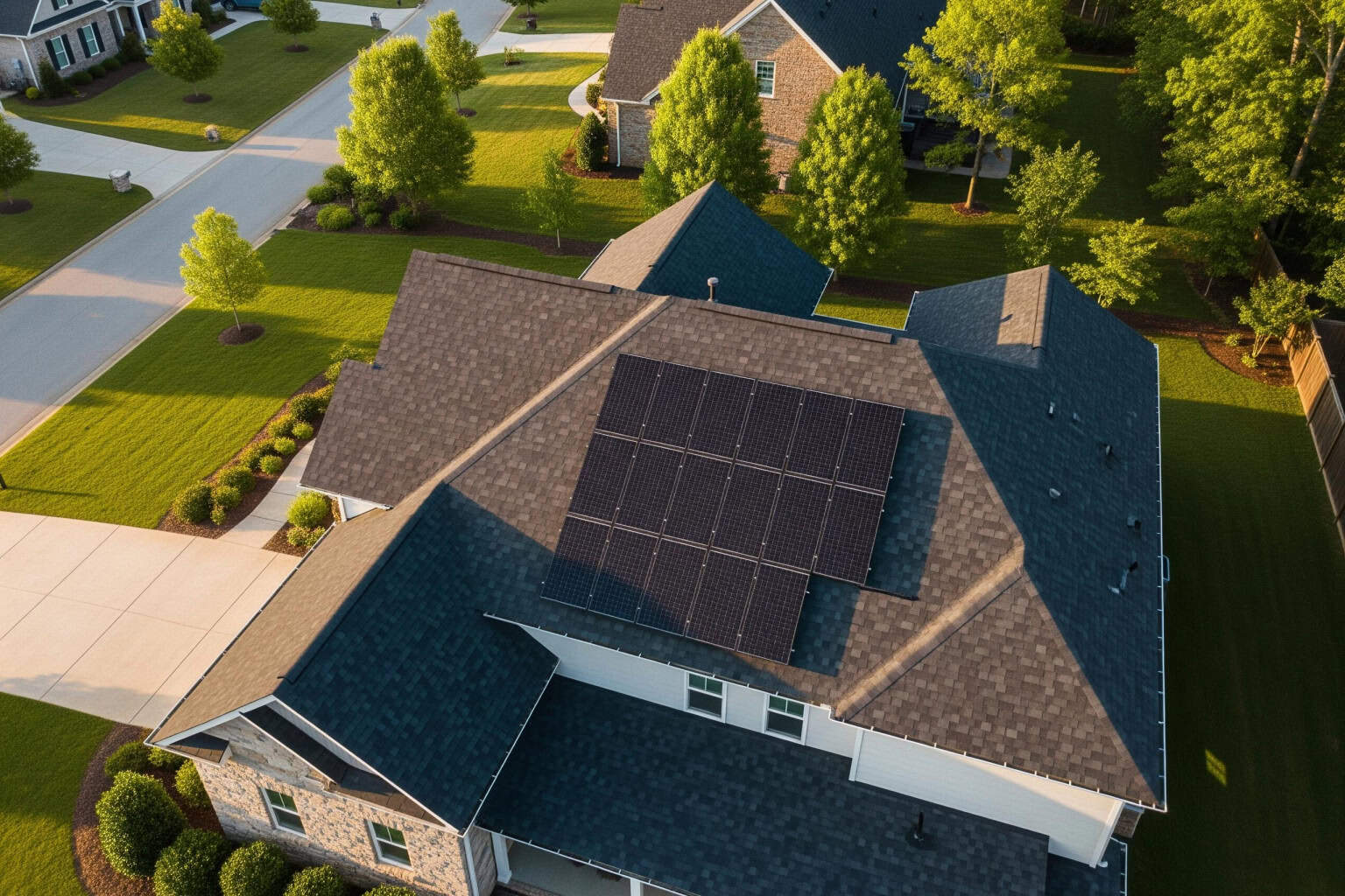 New roof and solar panels professionally reinstalled in South Carolina Greenville SC home with a new roof and solar panels professionally reinstalled.