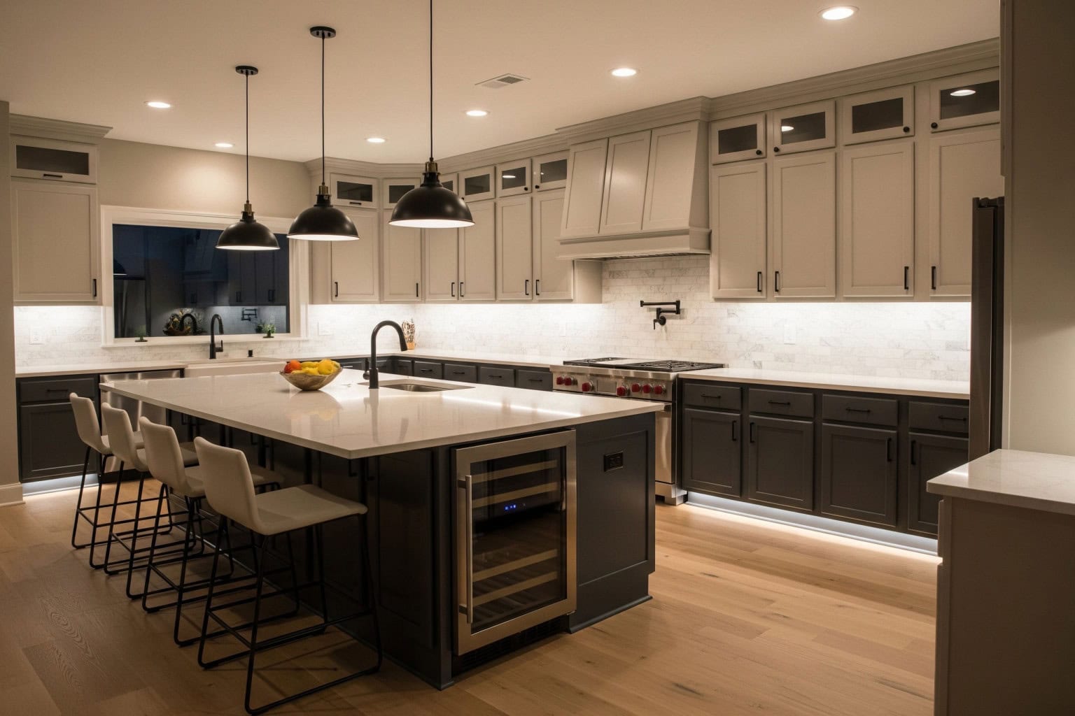Remodeled Kitchen in Greenville SC – Modern Home Upgrade Modern remodeled kitchen with updated cabinets and lighting in Greenville South Carolina