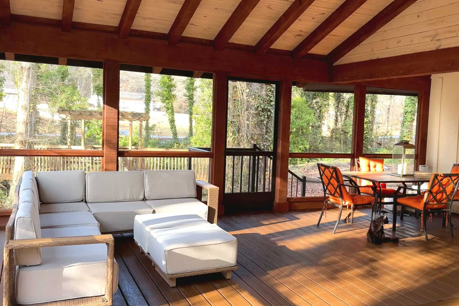 Custom Deck and Screened Porch — Greer SC Custom composite deck and screened porch addition built for a Greer, SC home by Firefly Construction